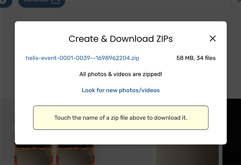 Zip download